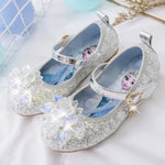 SparklePrincess glinsterende meisjesschoenen met zilveren roos en kristalaccenten – elegante en comfortabele schoenen voor feestelijke gelegenheden en speciale momenten.