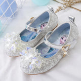 SparklePrincess glinsterende meisjesschoenen met zilveren roos en kristalaccenten – elegante en comfortabele schoenen voor feestelijke gelegenheden en speciale momenten.