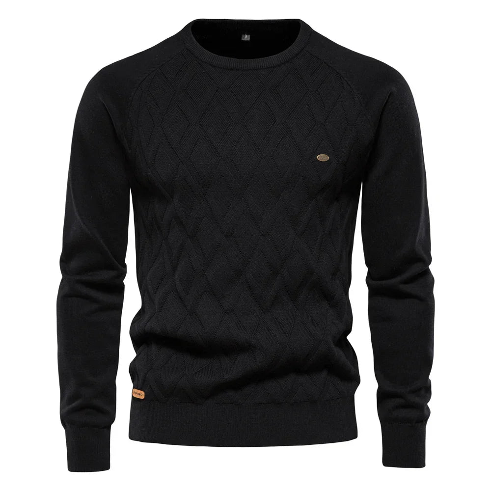 Heren trui met ruitdesign – klassiek en stijlvol voor een tijdloze look. Perfect voor een elegante, comfortabele uitstraling in elk seizoen.
