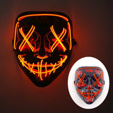 LED Halloween masker – draadloos lichtgevend party masker met meerdere stijlen en knipperende effecten, perfect voor Halloween, feestjes en cosplay voor kinderen en volwassenen.