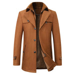 Michael lange trenchcoat voor heren – tijdloos design met elegante snit, waterafstotend materiaal en comfortabele pasvorm voor elke gelegenheid.