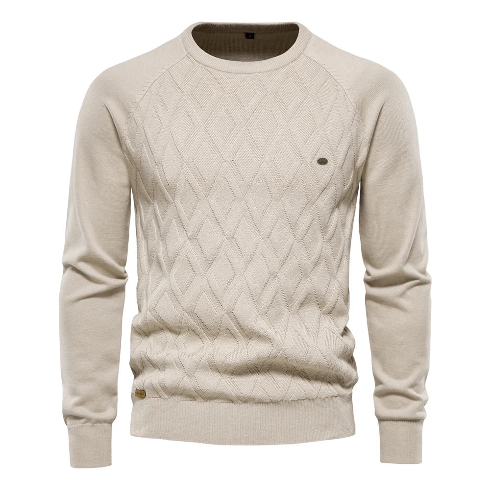 Heren trui met ruitdesign – klassiek en stijlvol voor een tijdloze look. Perfect voor een elegante, comfortabele uitstraling in elk seizoen.