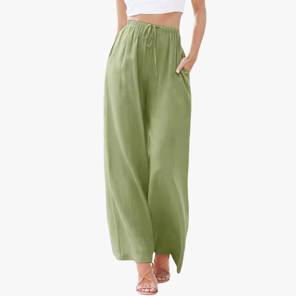 Dames broek met ballonpijpen en elastische taille
