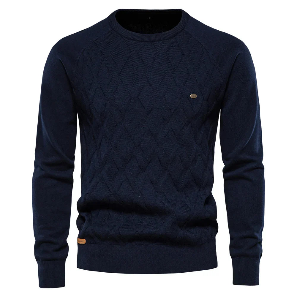 Heren trui met ruitdesign – klassiek en stijlvol voor een tijdloze look. Perfect voor een elegante, comfortabele uitstraling in elk seizoen.