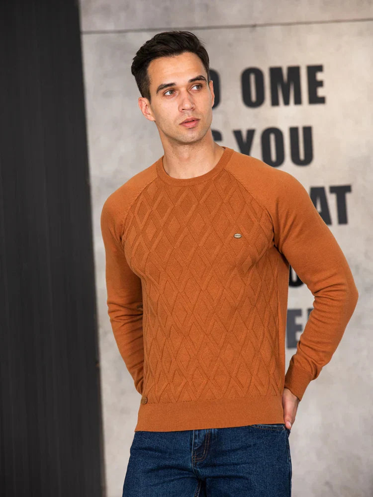 Heren trui met ruitdesign – klassiek en stijlvol voor een tijdloze look. Perfect voor een elegante, comfortabele uitstraling in elk seizoen.