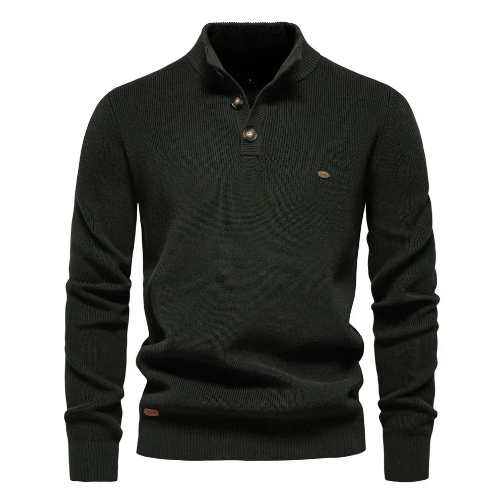 Heren trui met knoopdesign – stijlvol en comfortabel, perfect voor elke dag. Een moderne twist op een klassiek ontwerp voor een casual, modieuze uitstraling.