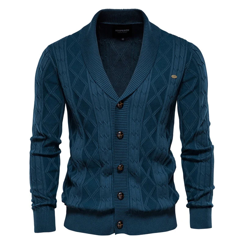 Heren cardigan – stijlvol en tijdloos met knoopsluiting. Perfect voor een klassieke, comfortabele look in elke garderobe.