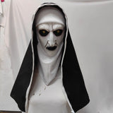 Halloween horror nonnenmasker – eng volledig gezichtsmasker van lichtgewicht materiaal, ideaal voor Halloween, horrorparty’s en verkleedfeesten.