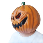 Halloween pompoen masker – volledig gezicht latex masker voor volwassenen en tieners, eng en realistisch ontwerp, perfect voor Halloween, verkleedfeesten en cosplay.