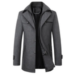 Michael lange trenchcoat voor heren – tijdloos design met elegante snit, waterafstotend materiaal en comfortabele pasvorm voor elke gelegenheid.