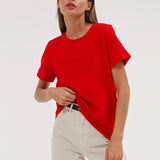 Tijdloos dames T-shirt met een klassieke pasvorm, geschikt voor elke gelegenheid.