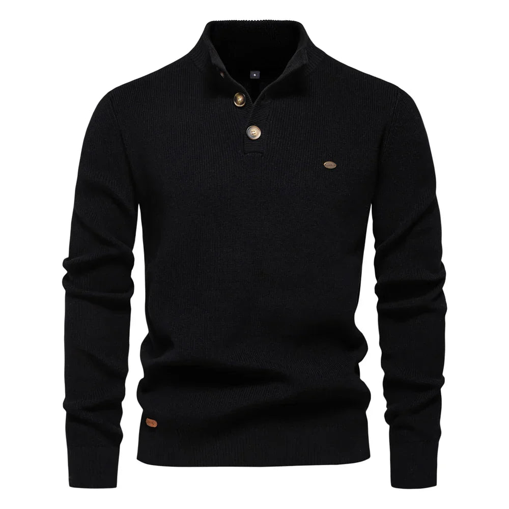 Heren trui met knoopdesign – stijlvol en comfortabel, perfect voor elke dag. Een moderne twist op een klassiek ontwerp voor een casual, modieuze uitstraling.