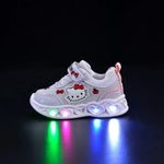 GlowKitty LED sneakers voor meisjes – comfortabele en speelse schoenen met oplichtende zolen, perfect voor actief en vrolijk dagelijks gebruik.