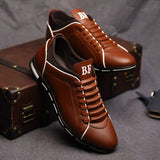 Heren Leren Sneakers met Vetersluiting