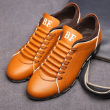 Heren Leren Sneakers met Vetersluiting