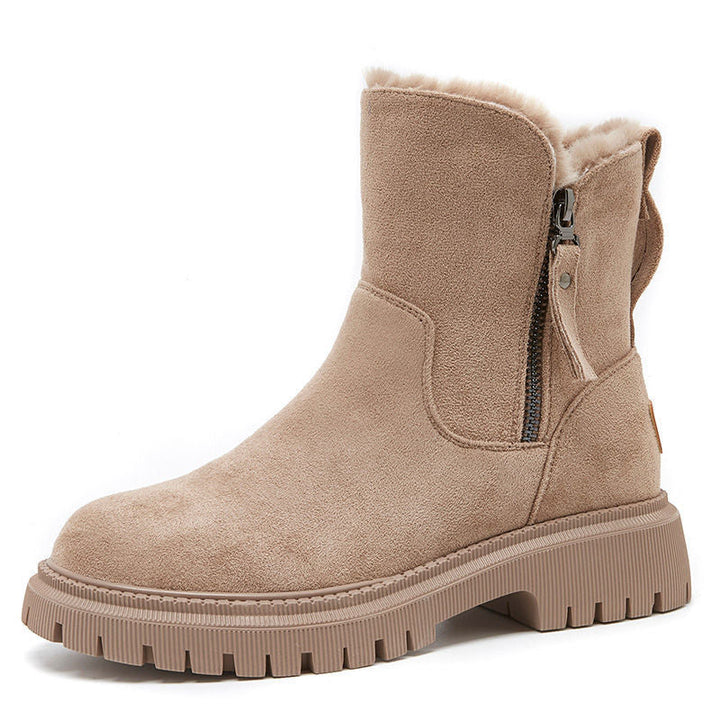 Serena suède bontlaarzen voor dames – warme en stijlvolle laarzen met zachte voering, duurzame zool en tijdloos design voor winterse looks.