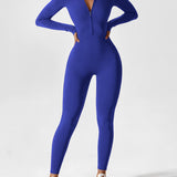 Naadloze Jumpsuit met Lange Mouwen en Ritssluiting