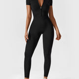 Naadloze Jumpsuit met Lange Mouwen en Ritssluiting