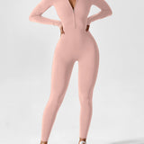 Naadloze Jumpsuit met Lange Mouwen en Ritssluiting