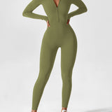 Naadloze Jumpsuit met Lange Mouwen en Ritssluiting