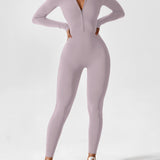 Naadloze Jumpsuit met Lange Mouwen en Ritssluiting