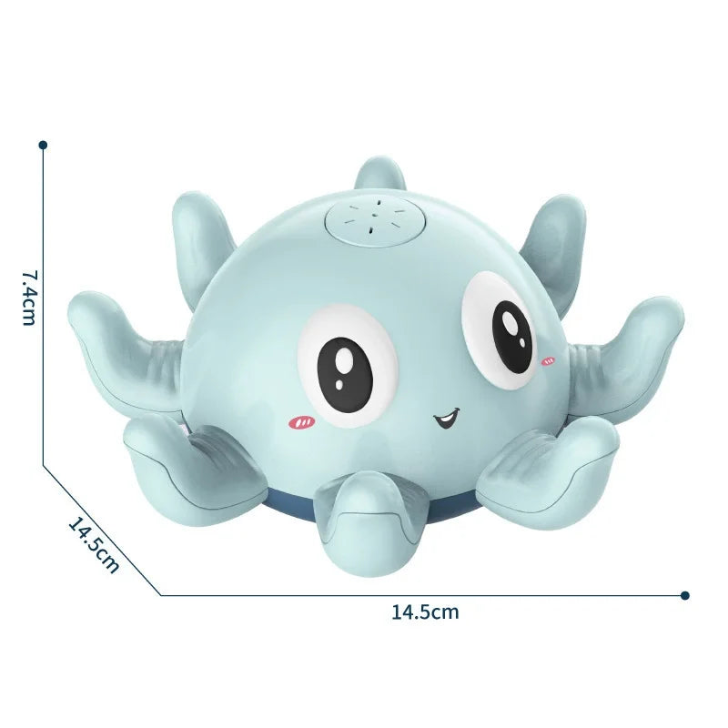 Babybadspeelgoed – elektrische octopus sproeier met muziek en LED licht voor vrolijk badplezier. Stimuleert zintuigen en maakt het baden nog leuker!