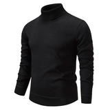 Heren half-zip trui van katoen met hoge kraag