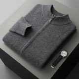 Heren spencer van 100% kasjmier, regular fit