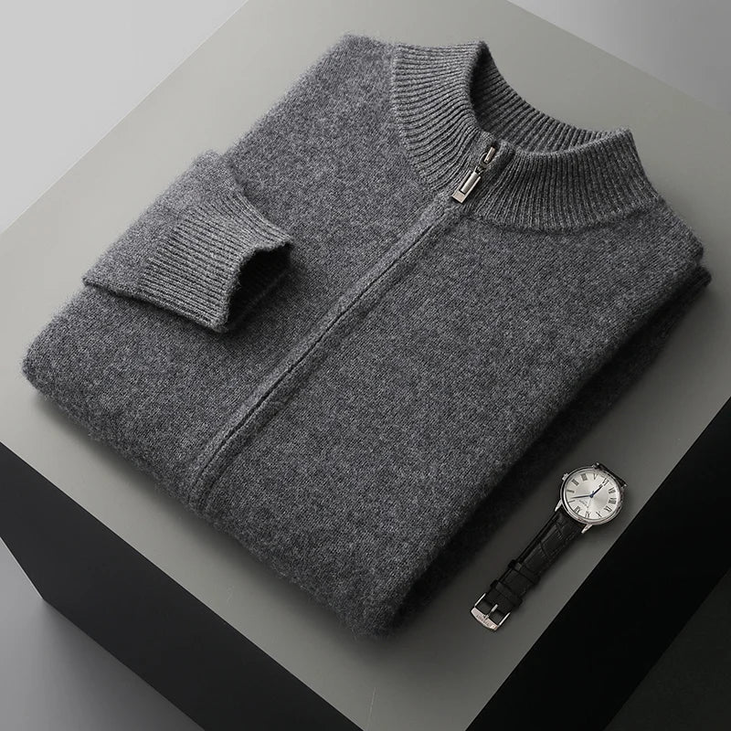 Heren spencer van 100% kasjmier, regular fit
