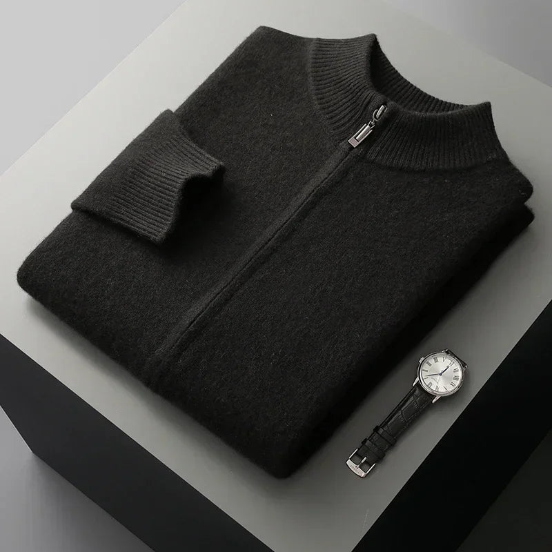 Heren spencer van 100% kasjmier, regular fit