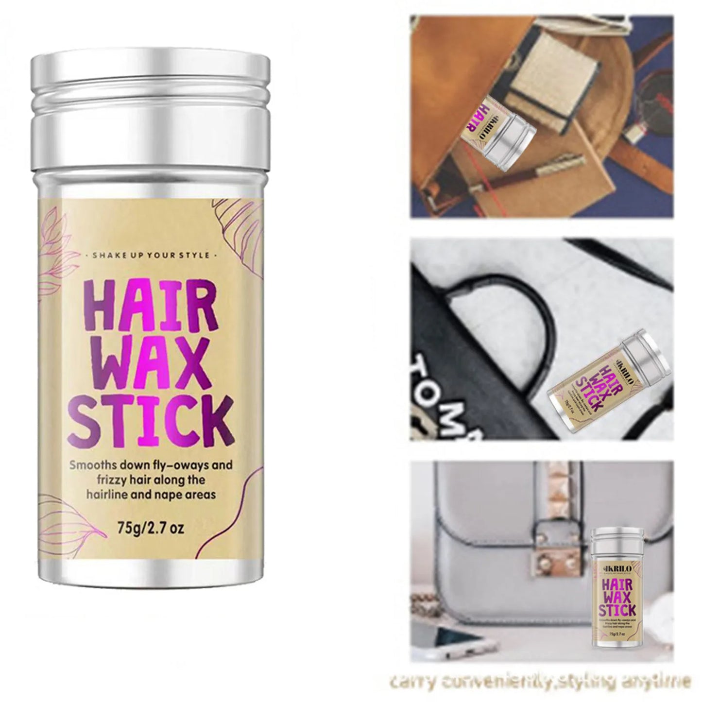 Waxstick – gladmakende gel en ontklittende crème voor een zijdezachte afwerking, ideaal voor het soepel maken van het haar en het verwijderen van klitten.