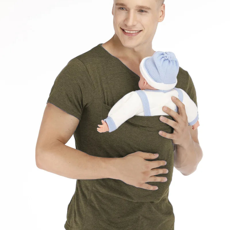 Unisex Tanktop met Geïntegreerde Babydragerzak