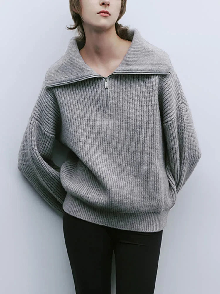 Lucia gebreide damestrui – warme en zachte trui met comfortabele pasvorm, ideaal voor casual winterlooks en stijlvolle laagjes.