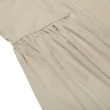 Straploze Midi Jurk met Geplooide Rok
