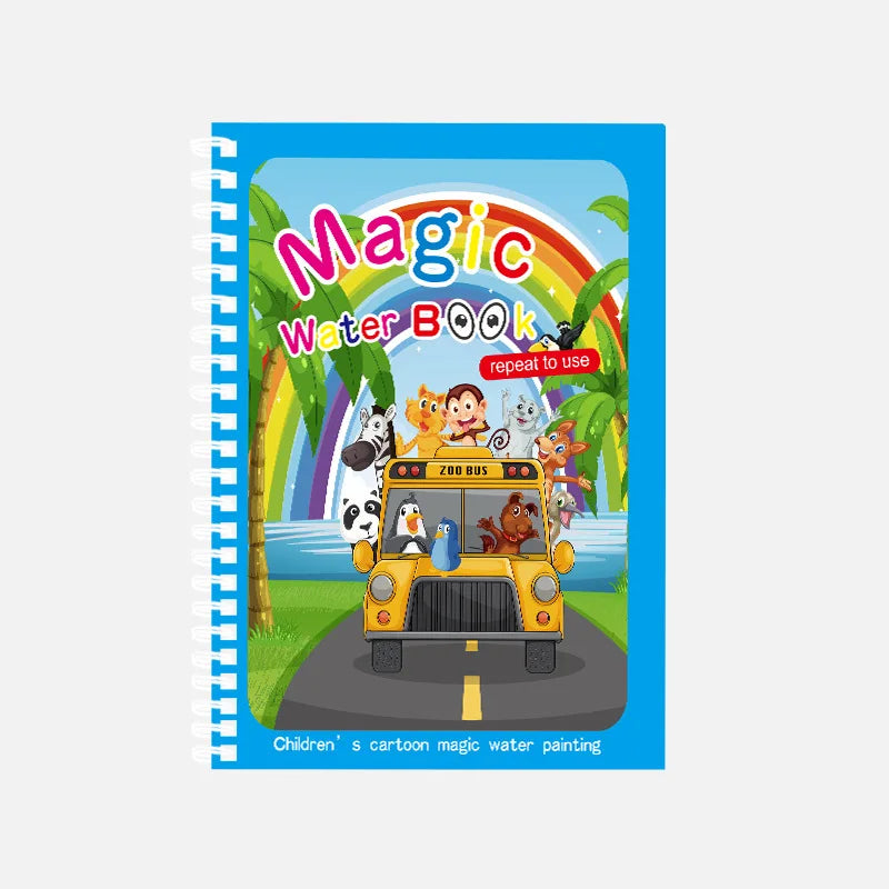 Magisch watertekenboek – herbruikbaar Montessori kleurboek voor eindeloos tekenplezier. Ideaal voor de creatieve ontwikkeling van je kind, zonder rommel.