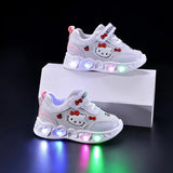 GlowKitty LED sneakers voor meisjes – comfortabele en speelse schoenen met oplichtende zolen, perfect voor actief en vrolijk dagelijks gebruik.