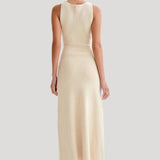 Dames Midi Jurk met Knoopsluiting en Zijsplit