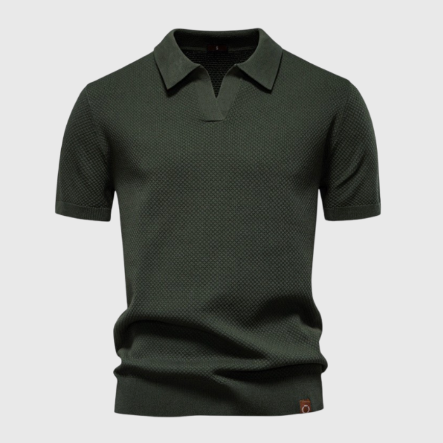 Mika luchtige zomerpolo voor heren – ademende piqué stof met moderne pasvorm en tijdloze look voor warme dagen