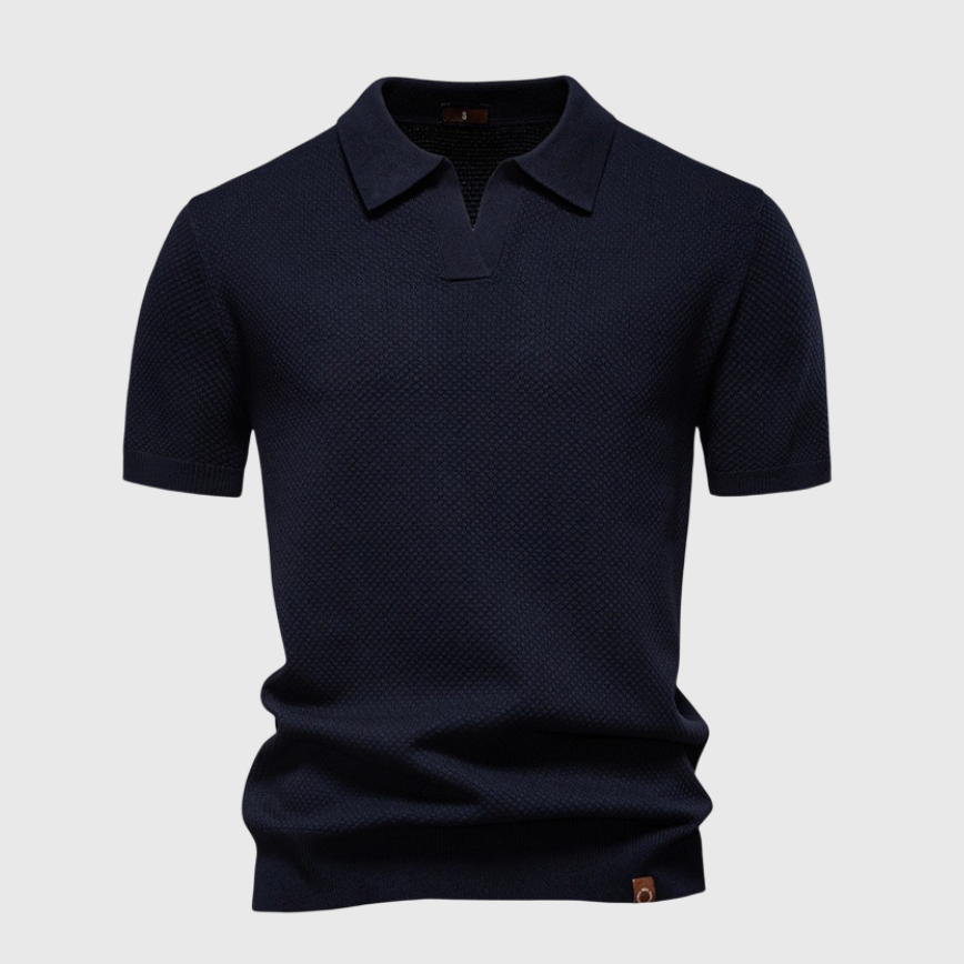 Mika luchtige zomerpolo voor heren – ademende piqué stof met moderne pasvorm en tijdloze look voor warme dagen