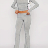 Chaveli comfortabele 2-delige flare set voor dames – Modieuze outfit met flairbroek en top. Ideaal voor dagelijks gebruik, loungewear of casual chic gelegenheden. Zachte stof, hoge taille en moderne pasvorm voor ultiem comfort en stijl.
