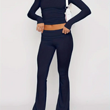 Chaveli comfortabele 2-delige flare set voor dames – Modieuze outfit met flairbroek en top. Ideaal voor dagelijks gebruik, loungewear of casual chic gelegenheden. Zachte stof, hoge taille en moderne pasvorm voor ultiem comfort en stijl.