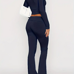 Chaveli comfortabele 2-delige flare set voor dames – Modieuze outfit met flairbroek en top. Ideaal voor dagelijks gebruik, loungewear of casual chic gelegenheden. Zachte stof, hoge taille en moderne pasvorm voor ultiem comfort en stijl.