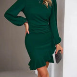 Elegante Mini Jurk met Lange Mouwen