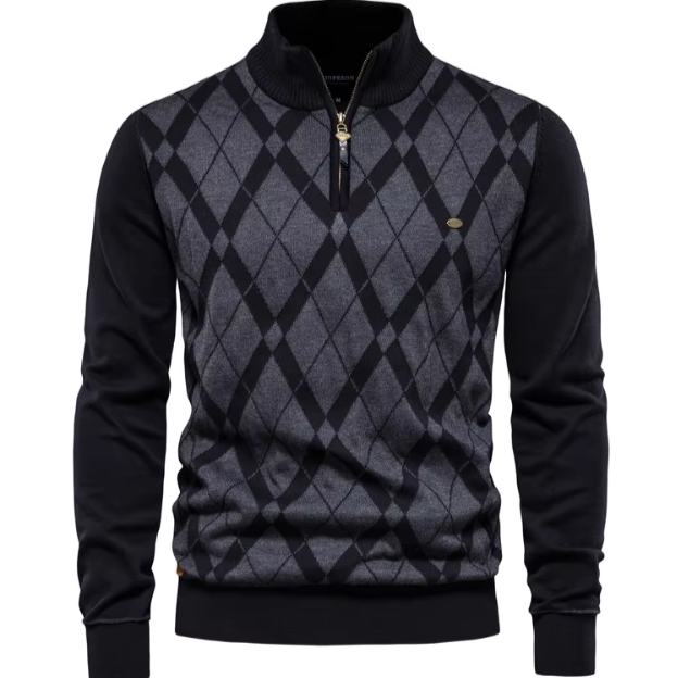 Stijlvolle half-zip herentrui – voor ultiem comfort en een klassevolle uitstraling. Ideaal voor een verfijnde look in zowel casual als formele setting.