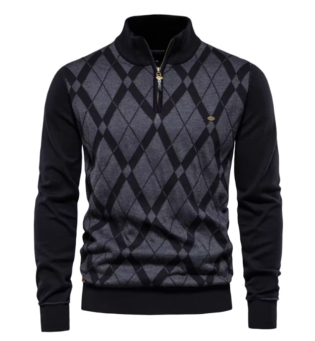 Stijlvolle half-zip herentrui – voor ultiem comfort en een klassevolle uitstraling. Ideaal voor een verfijnde look in zowel casual als formele setting.