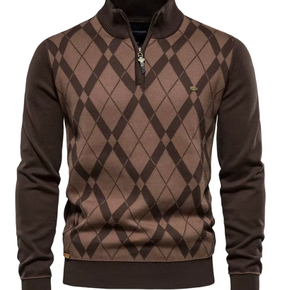 Stijlvolle half-zip herentrui – voor ultiem comfort en een klassevolle uitstraling. Ideaal voor een verfijnde look in zowel casual als formele setting.