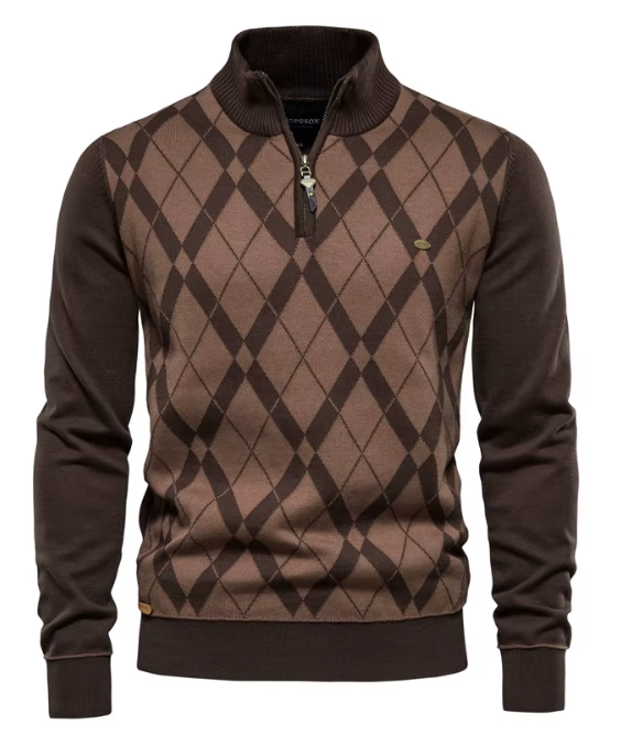 Stijlvolle half-zip herentrui – voor ultiem comfort en een klassevolle uitstraling. Ideaal voor een verfijnde look in zowel casual als formele setting.