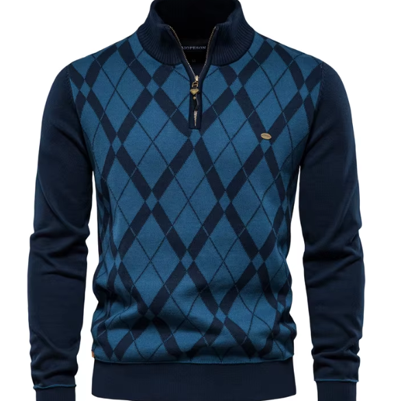 Stijlvolle half-zip herentrui – voor ultiem comfort en een klassevolle uitstraling. Ideaal voor een verfijnde look in zowel casual als formele setting.
