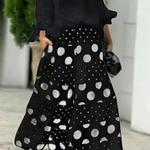 Maëlle - Tweedelig Pak met Stippen – Trendy Damesoutfit met Luchtige Stof, Elegante Stippenprint, Comfortabele Pasvorm en Modieuze Look voor Zomer en Lente.