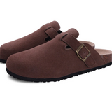 CityStride suède sandalen voor dames – comfortabele en stijlvolle zomersandalen met zachte voetbedden, perfect voor dagelijks gebruik en warme dagen.